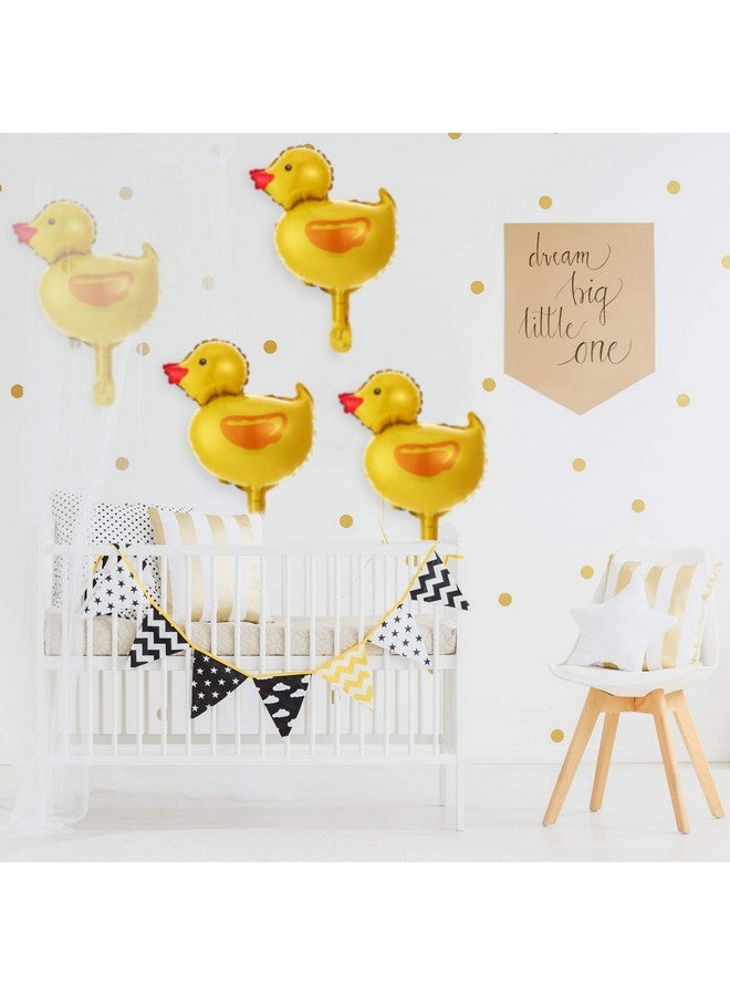 Gejoy 16 Pieces Mini Duck Foil Balloons Farm Animal Foil Balloon with 2 Rolls Gold Ribbons for Birthday Baby Shower Party Decoration - Image 5