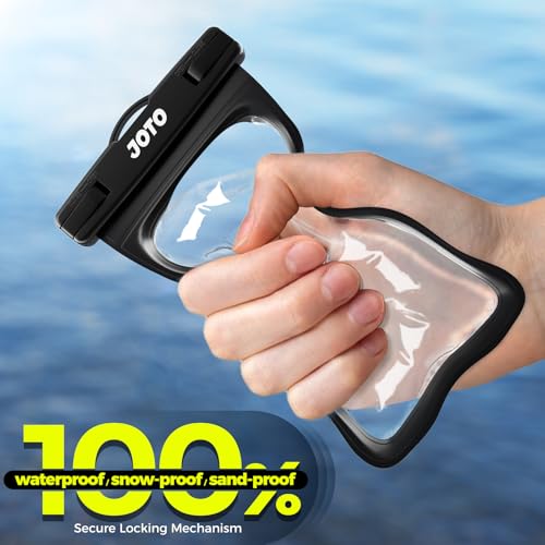 JOTO 2 Pack Universal Waterproof Phone Case for iPhone 17 Air 16 15 14 13 12 11 Plus Pro Max, IPX8 Cellphone Dry Bag XR X SE, Galaxy S23 S22 S21 S20+ S20 S10 Plus Note, Pixel up to 7" -Black - Image 5