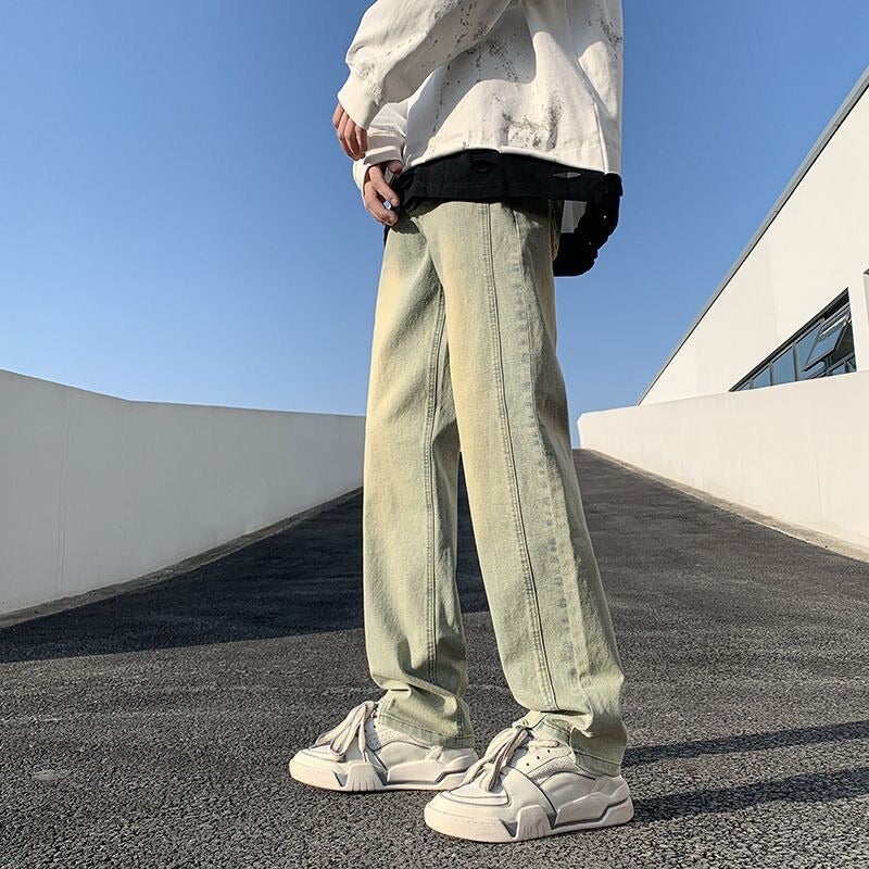 Unisex Classic Denim Jeans Loose Fit Daily Outdoor Wear - Image 1