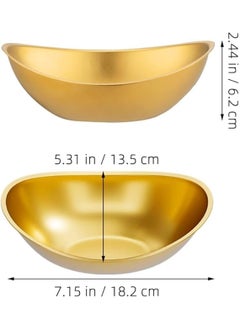 Gyanadh Gyanadh Stainless Steel Serving Cooking Golden Snack Salad Bowl Starter Bowl Bars Design for Dessert Fruits Dipping Bowl Appetizer French Fries Ketchup Seasoning Salad Serving Bowl Food Container  - Image 2