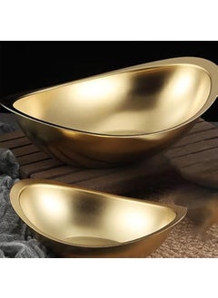 Gyanadh Gyanadh Stainless Steel Serving Cooking Golden Snack Salad Bowl Starter Bowl Bars Design for Dessert Fruits Dipping Bowl Appetizer French Fries Ketchup Seasoning Salad Serving Bowl Food Container  - Image 4