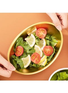 Gyanadh Gyanadh Stainless Steel Serving Cooking Golden Snack Salad Bowl Starter Bowl Bars Design for Dessert Fruits Dipping Bowl Appetizer French Fries Ketchup Seasoning Salad Serving Bowl Food Container  - Image 3