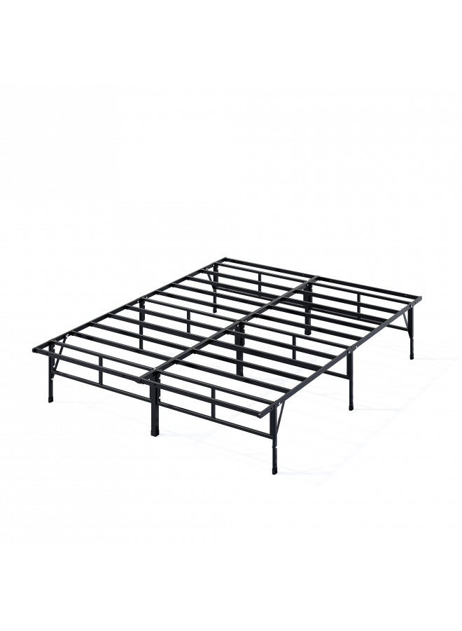 Zinus إطار سرير زينوس سمارت بيس كومباك، 14 بوصة، إطار معدني، لا حاجة لمرتبة صندوقية، دعم قوي من شرائح فولاذية، كامل - Image 1