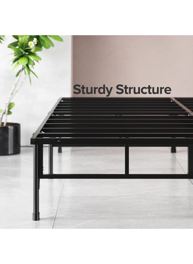 Zinus إطار سرير زينوس سمارت بيس كومباك، 14 بوصة، إطار معدني، لا حاجة لمرتبة صندوقية، دعم قوي من شرائح فولاذية، كامل - Image 3