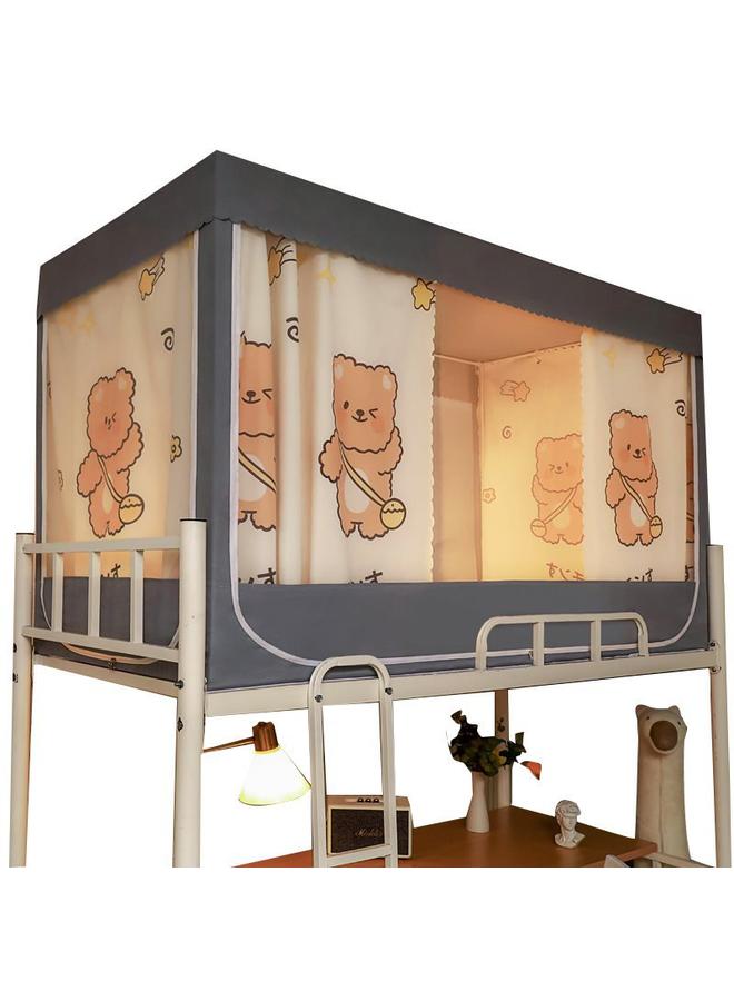 Bluejw Bed Curtain Mosquito Net Integrated Shading Student Dormitory Upper Bed Bracket Upper And Lower Bed University Universal High And Low Bed Curtain Wf - Image 3