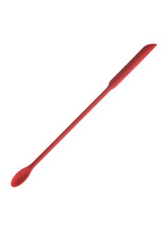 Mini Silicone Double-headed Sharp Scraper Spoon Cosmetic Skin Care Products Extraction Tool Set Including Avocado Jam Scraper-Specifications:Double-headed Foundation Shovel Red# Medium