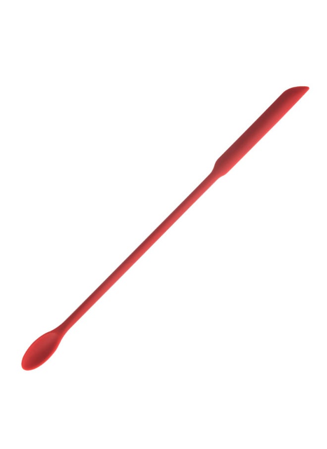 Generic - Mini Silicone Double-headed Sharp Scraper Spoon Cosmetic Skin Care Products Extraction Tool Set Including Avocado Jam Scraper-Specifications:Double-headed Foundation Shovel Red# Medium - Image 1