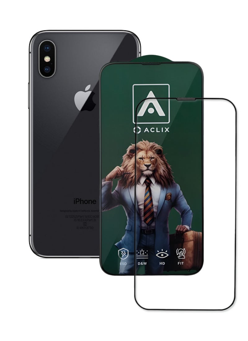 ACLIX Antistatic ESD Dustproof Premium Quality High Definition Tempered Glass Screen Protector Designed For  iPhone XS - Image 1