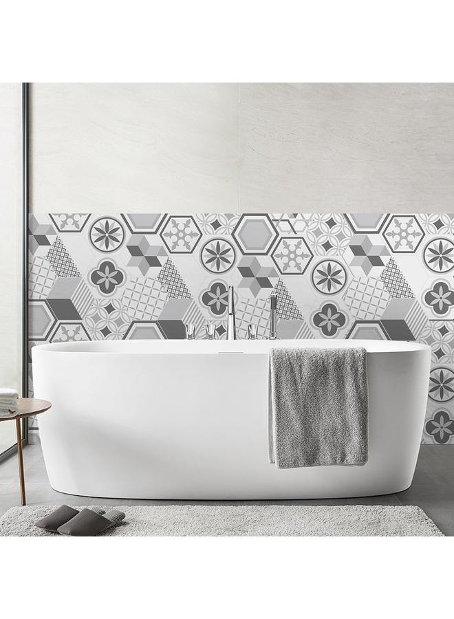 Wholesale Bathroom Kitchen Wall Stickers Non-slip Six Sides Floor Stickers Hexagonal Tile Stickers Style Summary LB001-040 - Image 3