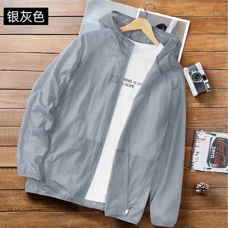 Ice Silk Thin Outer Tower Jacket Men'S Summer Breathable 2024 Men'S Fishing Sunscreen Jacket Outdoor Cardigan - Image 4