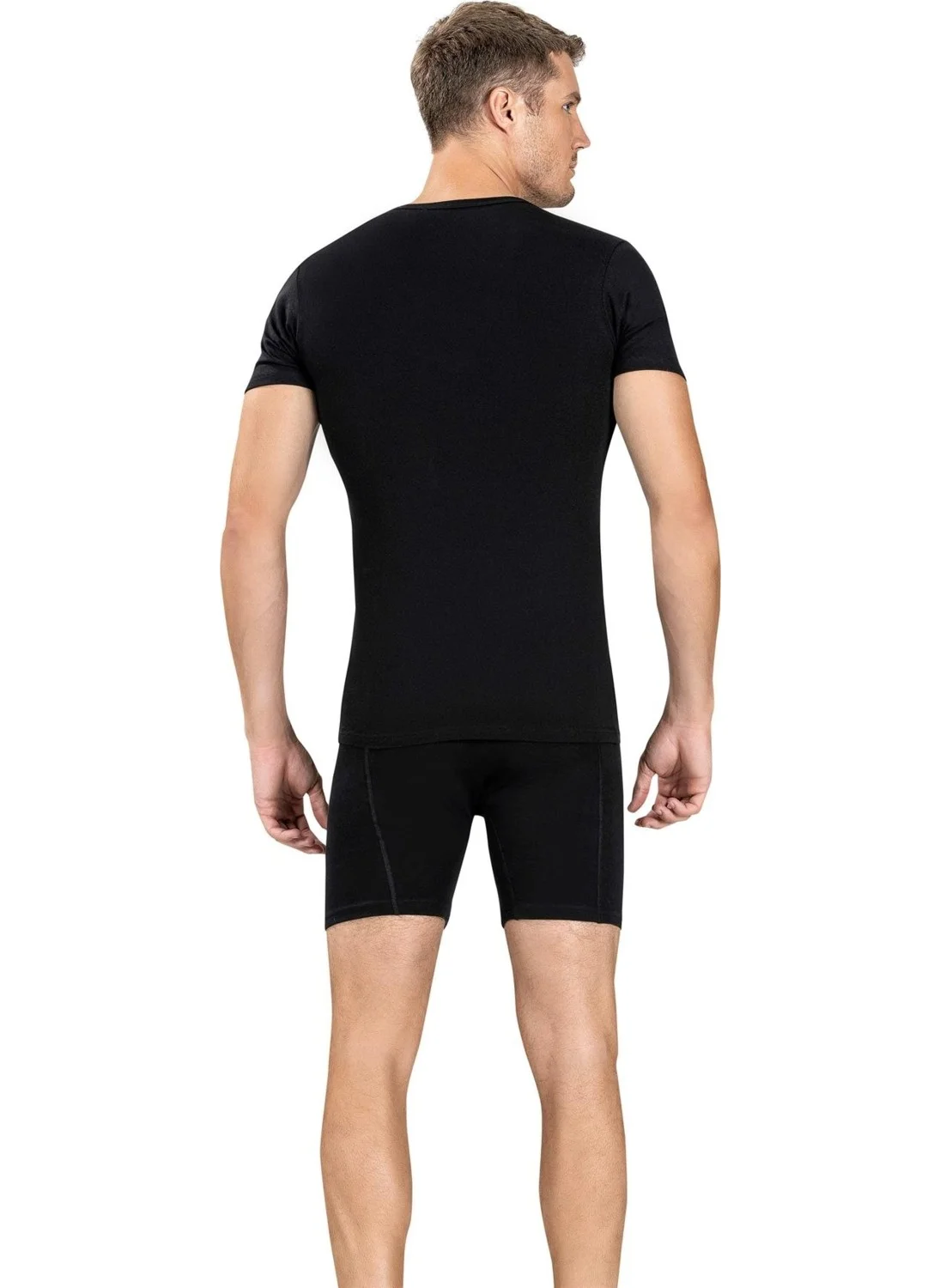 جيبر Men's Cotton Lycra V Neck Undershirt 213 - 9 Pieces