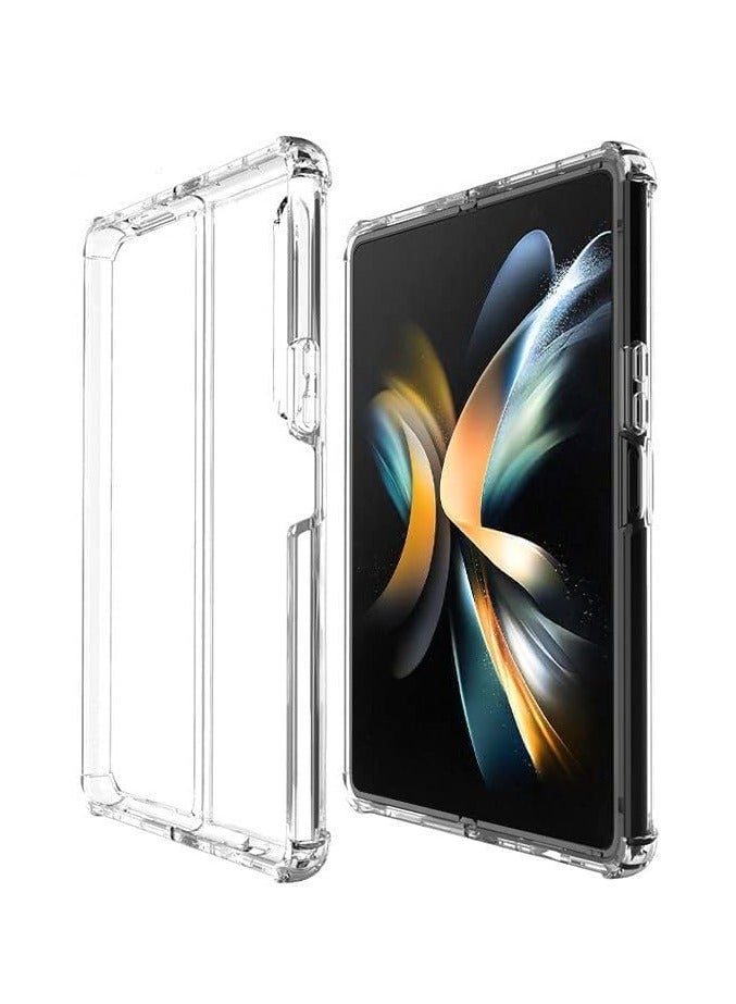 MIGOFAST Samsung Galaxy Z Fold 4 Clear Case Hard PC Back & Soft TPU Bumper Transparent Protective Cover Shockproof Scratch Resistant Case for Samsung Galaxy Z Fold4 5G - Image 3