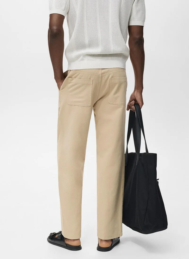 مانجو مان Regular-fit jeans made from a cotton-linen blend