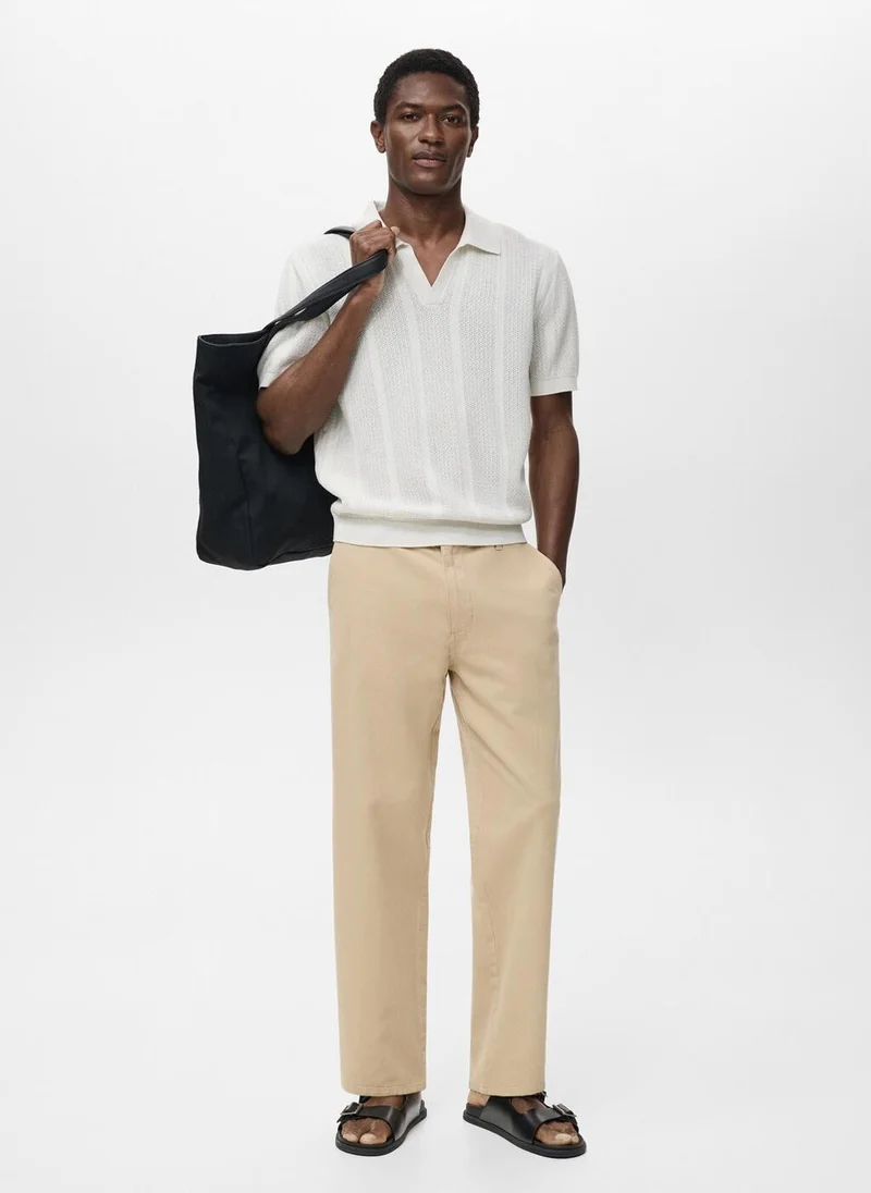 Mango Man  Regular-fit jeans made from a cotton-linen blend for Men | Best Price UAE