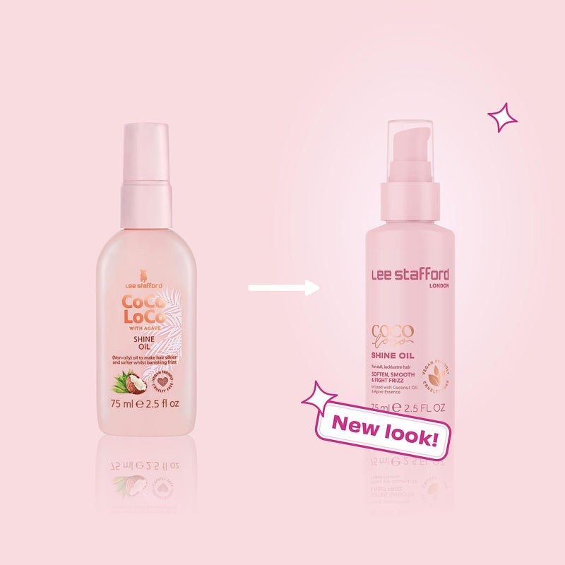 Lee Stafford Shine Hair Oil | Coco Loco Collection - Best Nourishing, Anti Frizz Styling Oil for Dry & Damaged Hair, Adds Moisture and Shine to Dull Strands, After Blowout Serum, 1.7 Fl Oz - Image 5