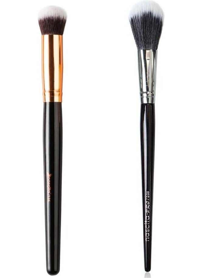 Nascita Professional Oval Concealer Brush + Powder Brush 258 Set 