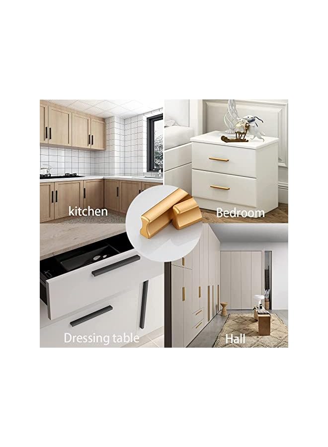 PROMASS Drawer Knobs,Cabinet Handles 12 PCS - Black Drawer Pulls 5 in (128mm) Hole Centers - Tilted Solid Drawer Handles for Kitchen Cabinet Pulls - Finger Pull (5 in hole centers, Black Right Angle) - Image 5