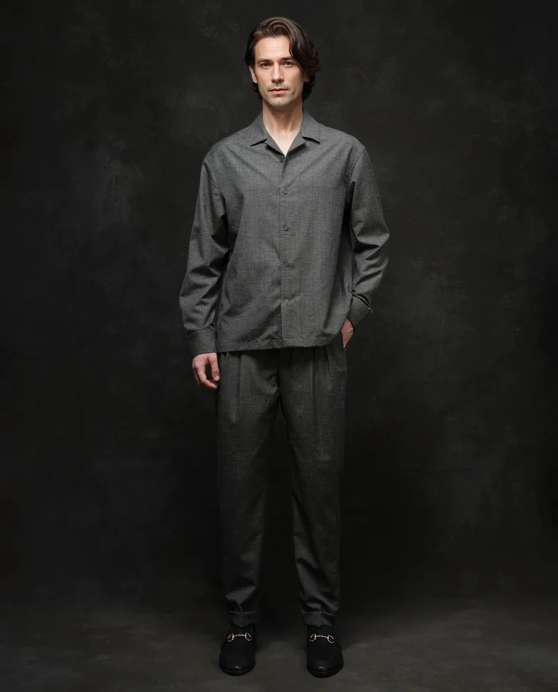 Rare Rabbit Men's Cuban Collared Checked Shirt