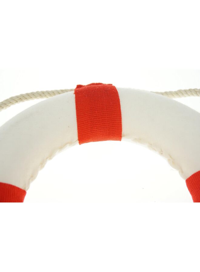 2 قطعة من حلقة نجاة قماشية، ديكور جداري بحري منزلي، حلقة نجاة قماشية مزخرفة (أحمر وأزرق) - Image 3