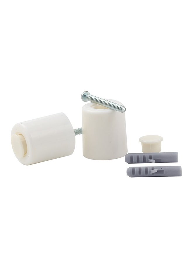 LAWAZIM Door Stopper Set -27mm- Sturdy Simple Screw-on Plastic Door Bumper Kit with Mounting Screws and Anchors on Walls or Floors to Prevents Door Slams- for Bedroom, Kitchen, Office, and Living Room  - Image 4