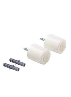 LAWAZIM Door Stopper Set -27mm- Sturdy Simple Screw-on Plastic Door Bumper Kit with Mounting Screws and Anchors on Walls or Floors to Prevents Door Slams- for Bedroom, Kitchen, Office, and Living Room  - Image 3