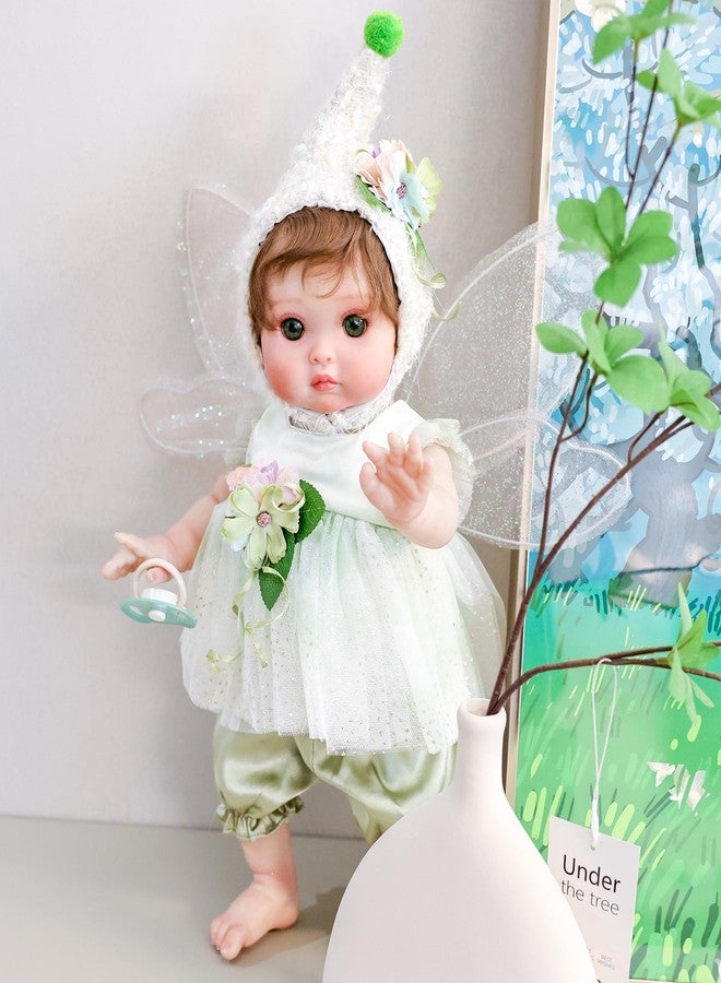 Cloveray Baby Doll, 18 Inch Reborn Baby Dolls – Realistic Lifelike Green Fairy Newborn Girl Doll, Real Life Baby Dolls with Accessories, Gift for 3+ Year Old Girls, Pretend Play & Collection - Image 4