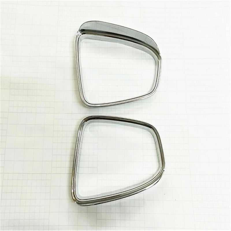 QASULER ABS Chrome Rearview Mirror Rain Eyebrow Shield Cover - Image 3