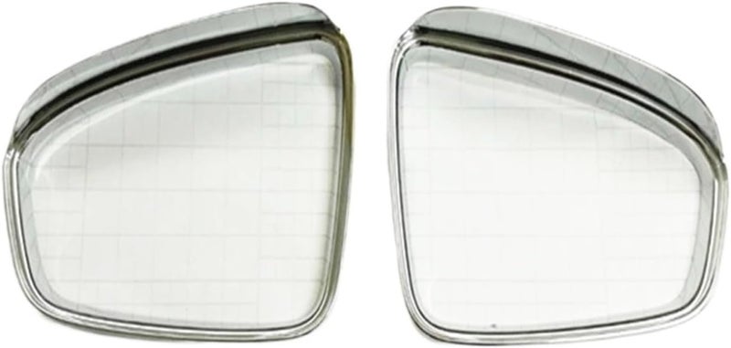 QASULER ABS Chrome Rearview Mirror Rain Eyebrow Shield Cover - Image 1