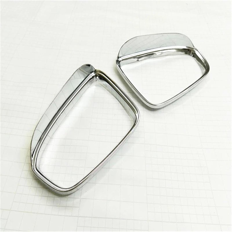 QASULER ABS Chrome Rearview Mirror Rain Eyebrow Shield Cover - Image 2