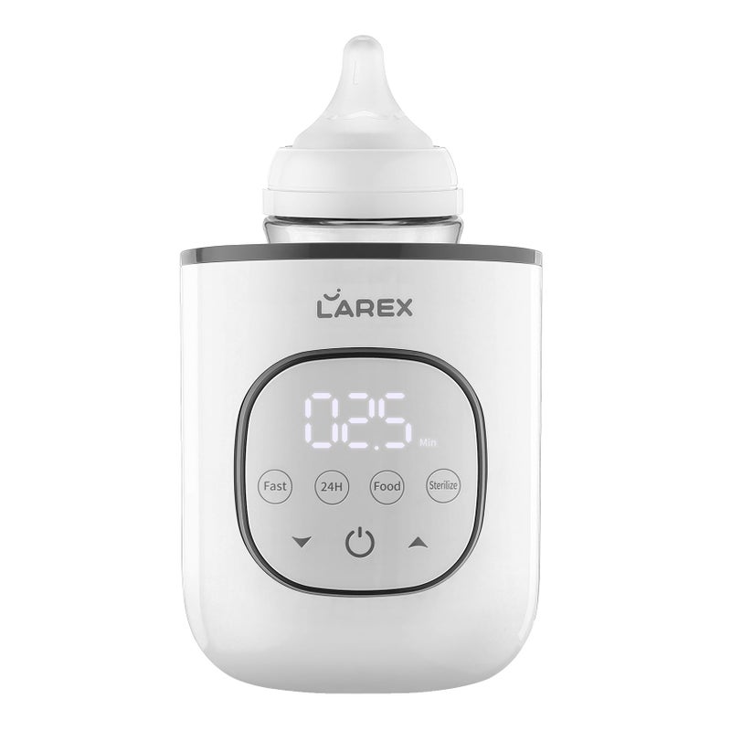 LAREX Bottle Warmer, Fast Baby Bottle Warmer for Breastmilk and Formula, with Timer and Accurate Temp Control, 8 in 1 Baby Milk Warmer BPA Free with Digital Display, Bottle Warmers for All Bottles - Image 1