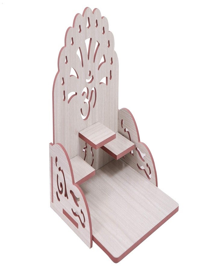 MS ENTERPRISE Wooden Wall Hanging Temple for Home Shop Office (Standard, Brown, White) - Image 1
