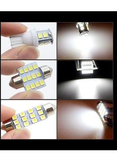 KENSUO 20-Piece Led Car Light Bulb Kit, T10 31Mm 42Mm, Led Colored Light Bulb, Suitable For Replacing Car Interior Lights, Indoor Map Ceiling Lights, And Trunk Led Lights (White)  - Image 2