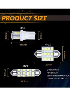 KENSUO 20-Piece Led Car Light Bulb Kit, T10 31Mm 42Mm, Led Colored Light Bulb, Suitable For Replacing Car Interior Lights, Indoor Map Ceiling Lights, And Trunk Led Lights (White)  - Image 4