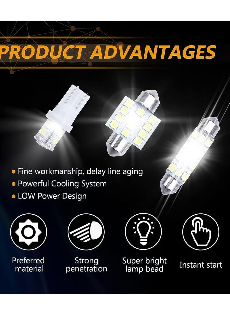 KENSUO 20-Piece Led Car Light Bulb Kit, T10 31Mm 42Mm, Led Colored Light Bulb, Suitable For Replacing Car Interior Lights, Indoor Map Ceiling Lights, And Trunk Led Lights (White)  - Image 5