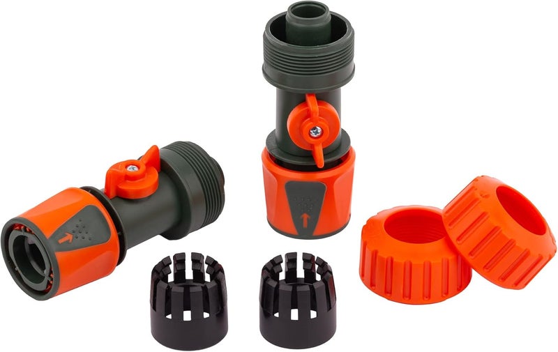 MIVOS اقتران خرطوم مع صمام إيقاف لخرطوم 3/4 بوصة (20 مم) - موصل خرطوم الحديقة 3/4 بوصة لتنظيم وإغلاق تدفق المياه - Image 4