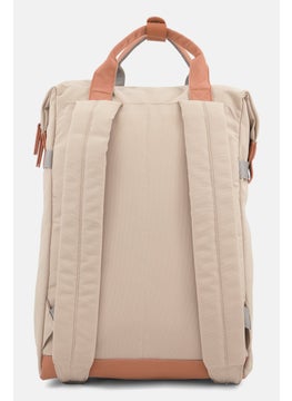 Algspar Men Brand Logo Backpack 37 L x 7 W x 46 H cm, Beige/Brown  - Image 3