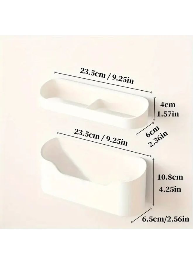 Wall Mounted Umbrella Rack Gray No Drill Storage Shelf Durable Plastic Holder Office Home - Image 4