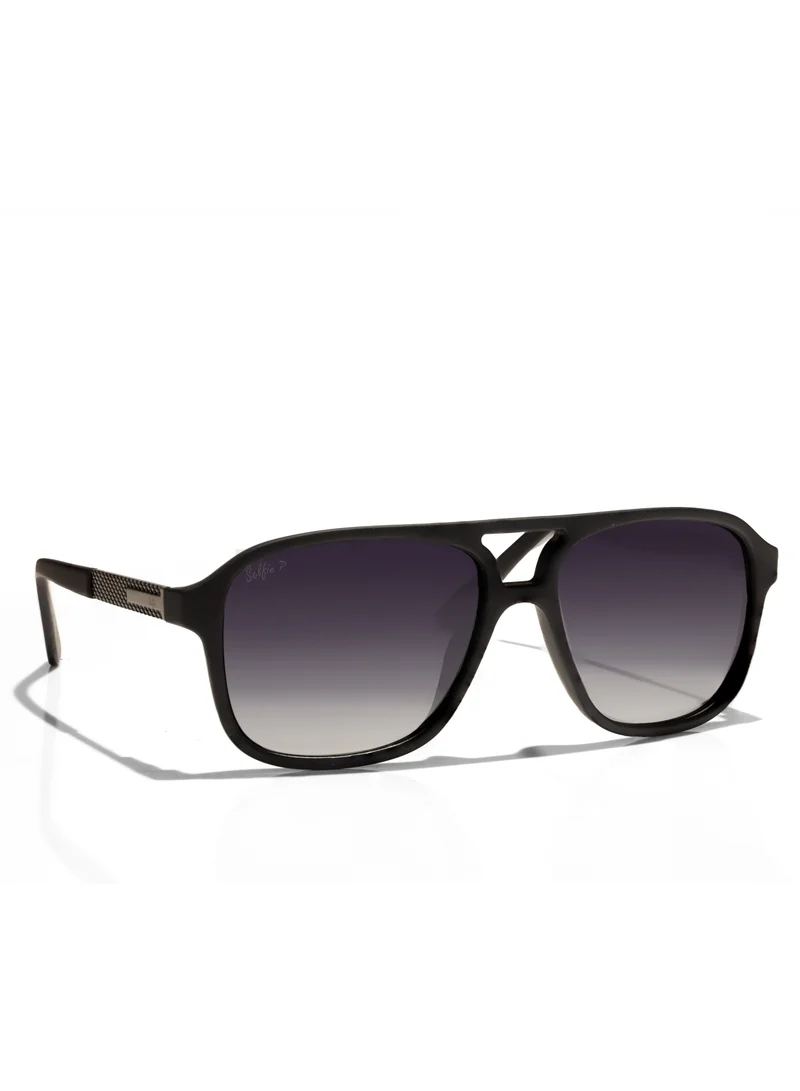 selfie Selfie Polarized Black Lense Black  Frame Sunglasses, SE8223-C4
