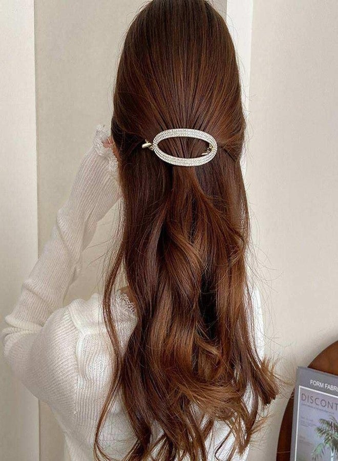 Shivashay 1 Pcs Fashionable metal Rhinestone hair clips With Korean look golden diamond clip women hair accessories For Women & Girls (Pack of 1) - Image 4