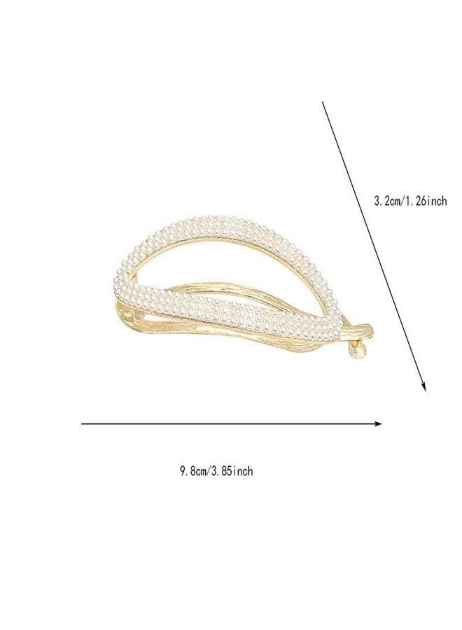 Shivashay 1 Pcs Fashionable metal Rhinestone hair clips With Korean look golden diamond clip women hair accessories For Women & Girls (Pack of 1) - Image 2