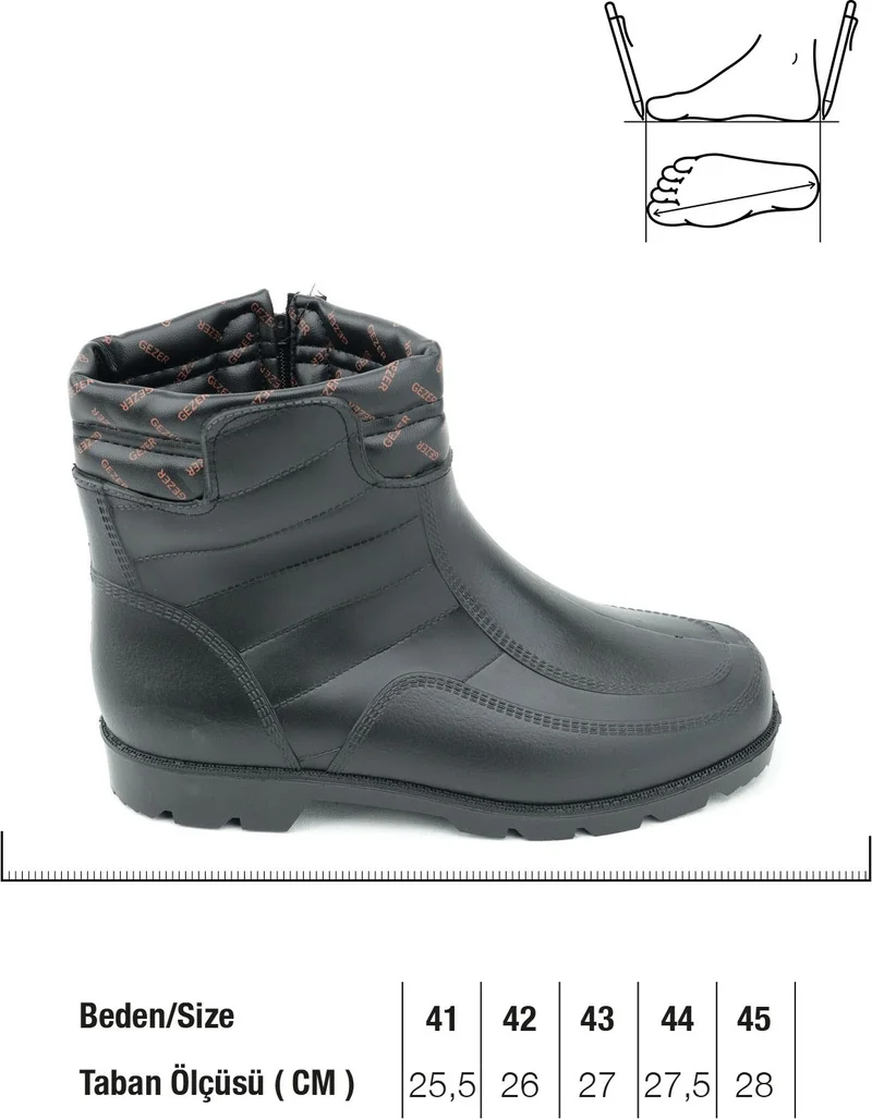 جيزر Winter Men's Zippered Warm Lined Snow Boots
