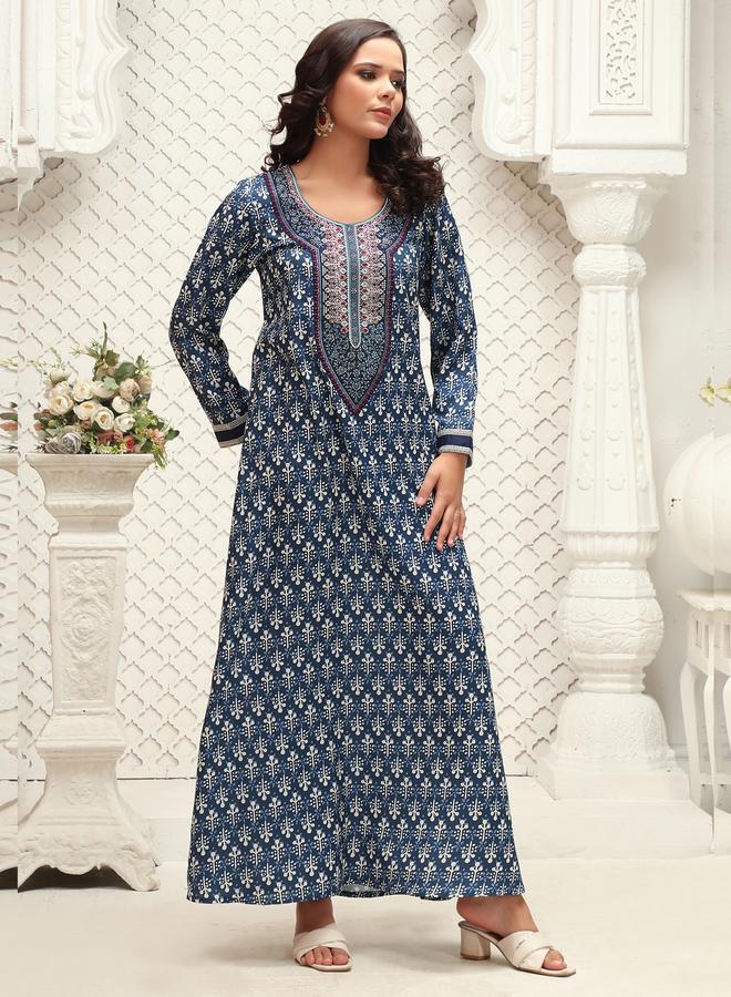 مكسيم كريشن جلابية طويل مطبعة بالكامل - Image 5