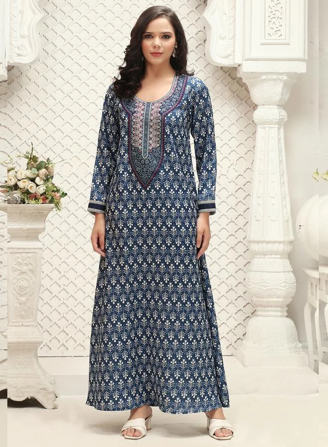 مكسيم كريشن جلابية طويل مطبعة بالكامل