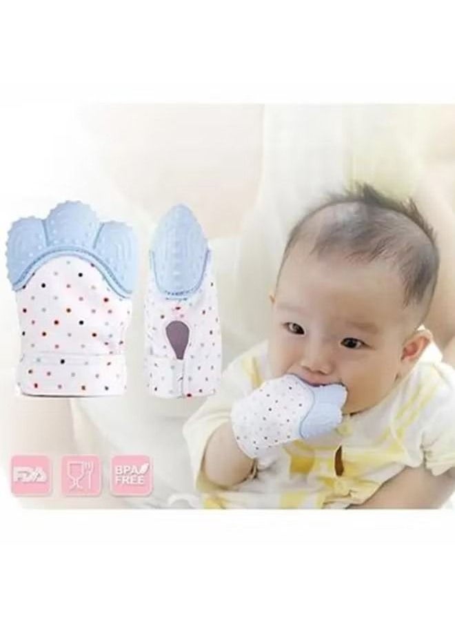 Silicone Baby Teether Pacifier Glove With Adjustable Fastener Strap