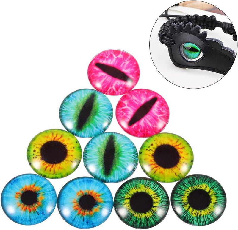 Hautoco 60 Pieces Glass Dome Cabochons Clear Round Cabochons Tiles, Non-calibrated Round 1 inch/25mm for Cameo Pendants Photo Jewelry Necklaces - Image 5