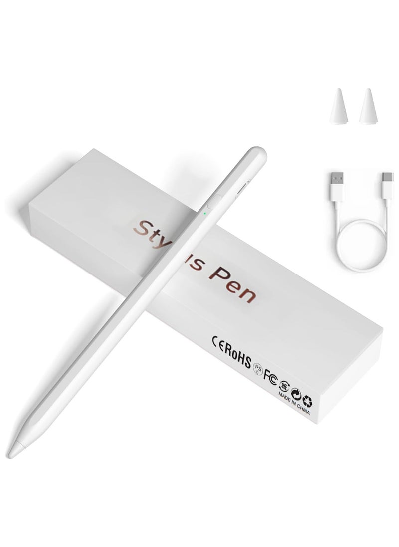 Generic Universal Stylus Pen for Drawing and Writing – Compatible with Android, iOS, Laptops, Tablets, and Smartphones – White – Long Battery Life  - Image 1