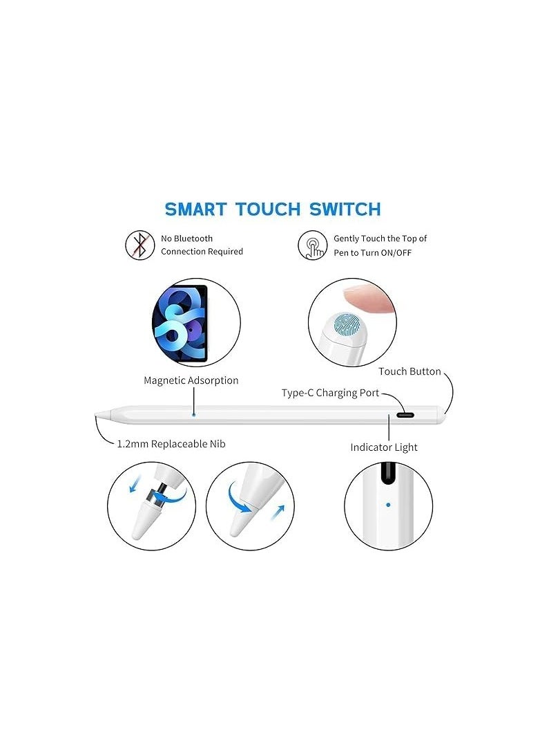 Generic Universal Stylus Pen for Drawing and Writing – Compatible with Android, iOS, Laptops, Tablets, and Smartphones – White – Long Battery Life  - Image 3