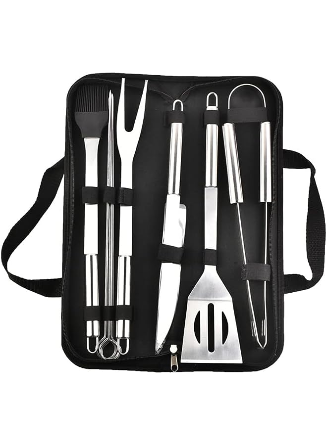 vesus Stainless Steel Bbq Tools Set Spatula Fork Tongs Knife Brush Tools Outdoor Camping Cooking Tools Set With Bag - Image 1