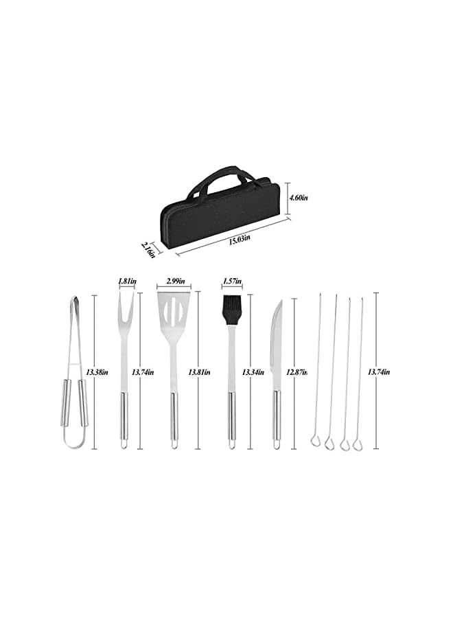 vesus Stainless Steel Bbq Tools Set Spatula Fork Tongs Knife Brush Tools Outdoor Camping Cooking Tools Set With Bag - Image 3