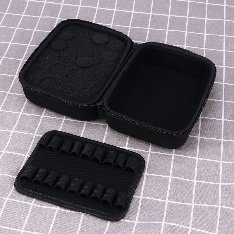 Essential Oils Travel Case Portable Perfume Lipstick Bottle Storage Case Travel Storage Box Large Capacity Bottle Drop Bottle Case(Black) - Image 1